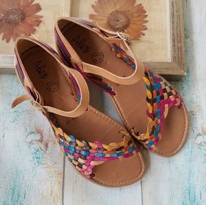 open toe huarache sandals